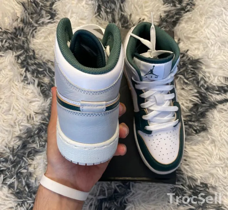 Air Jordan 1 Mid SE GS White / Oxidized Green - Taille 38 EU