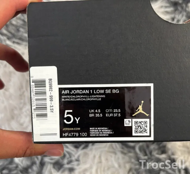 Jordan 1 Low SE BG "Chlorophyll" - 5Y (37.5 EU)