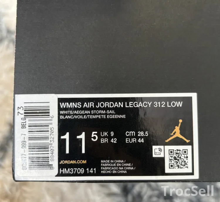 Air Jordan Legacy 312 White/Storm-Egean/Voile – DS T44