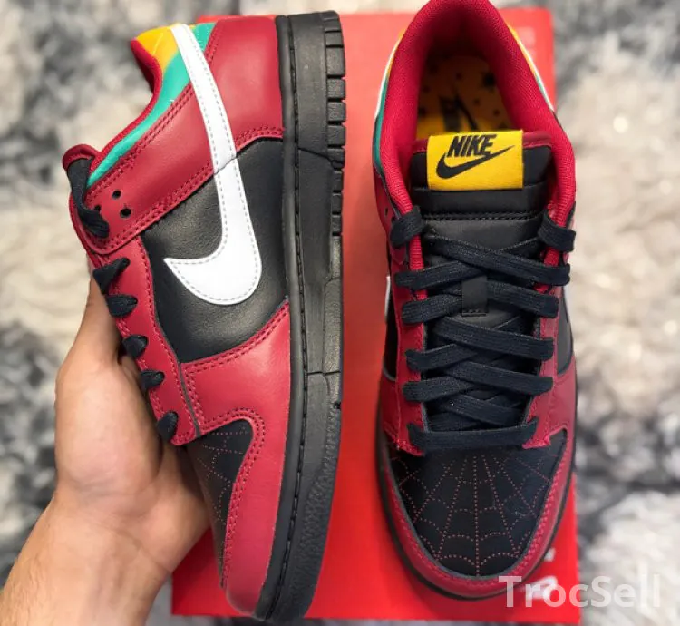 Nike Dunk Low Retro LTD Biker Tattoo – Black / White / Gym Red – EU 40