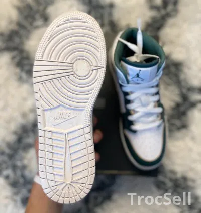 Air Jordan 1 Mid SE GS White / Oxidized Green - Taille 38 EU 5
