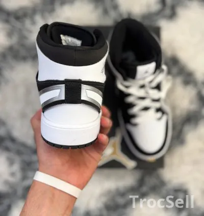 Jordan 1 Mid RM EasyOn Black White - Neuve / Authentique - Taille 38 (GS) 3
