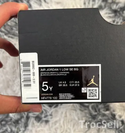 Jordan 1 Low SE BG "Chlorophyll" - 5Y (37.5 EU) 6