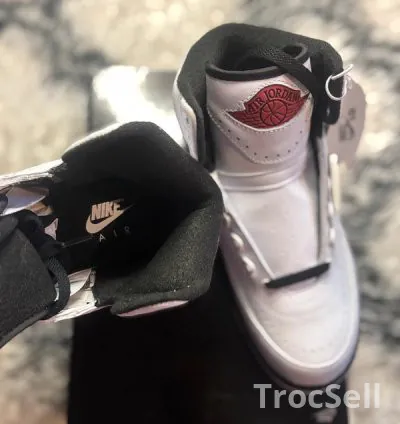 Air Jordan 2 Retro - White/Varsity Red-Black (Taille 38.5 EU) 6