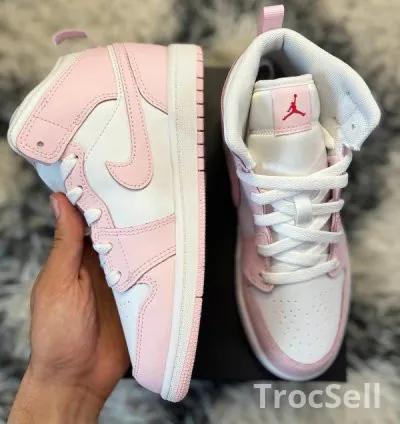 Jordan 1 Mid PS – Pink Foam / Fire Red (EU 35) 6